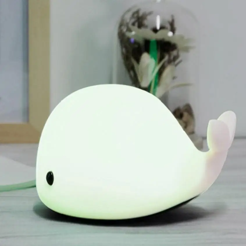 Cute Dolphin Smiley Night Lights Children's Bedroom Decor Mini LED Bulb Drop shipping