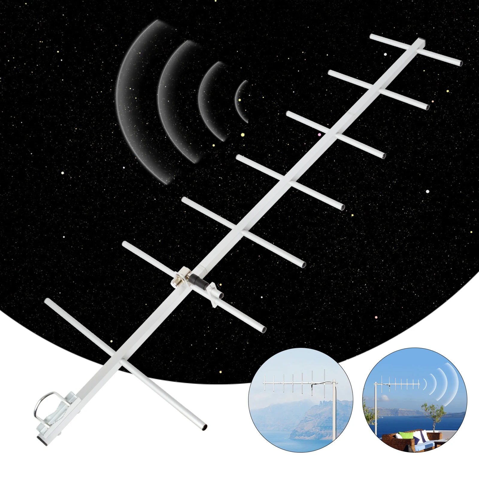 HYS UHF Yagi Antenna 400-470MHz High Gain 11 dBi Outdoor Base Station Antenna for Baofeng UV-5R  Yaesu Retevis Radio Repeater