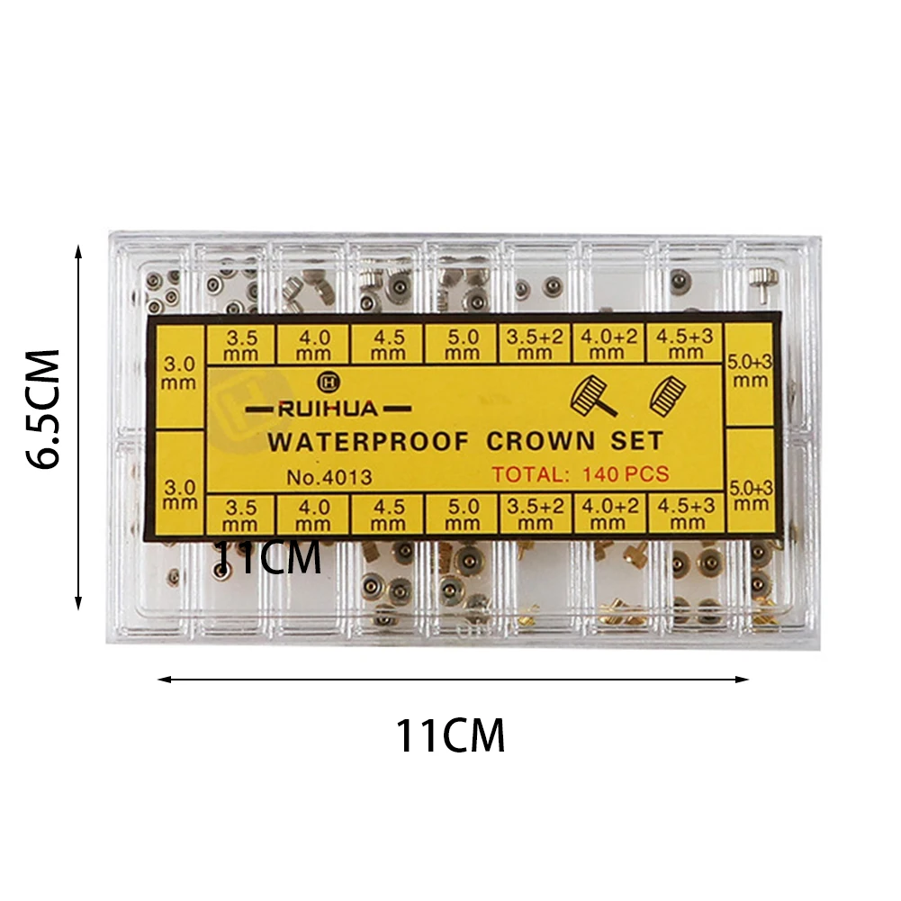 

Lightweight Replacement Dome Flat Spare Portable Assorted Repair Tool Watchmaker Watch Crown With Box Waterproof Easy Install