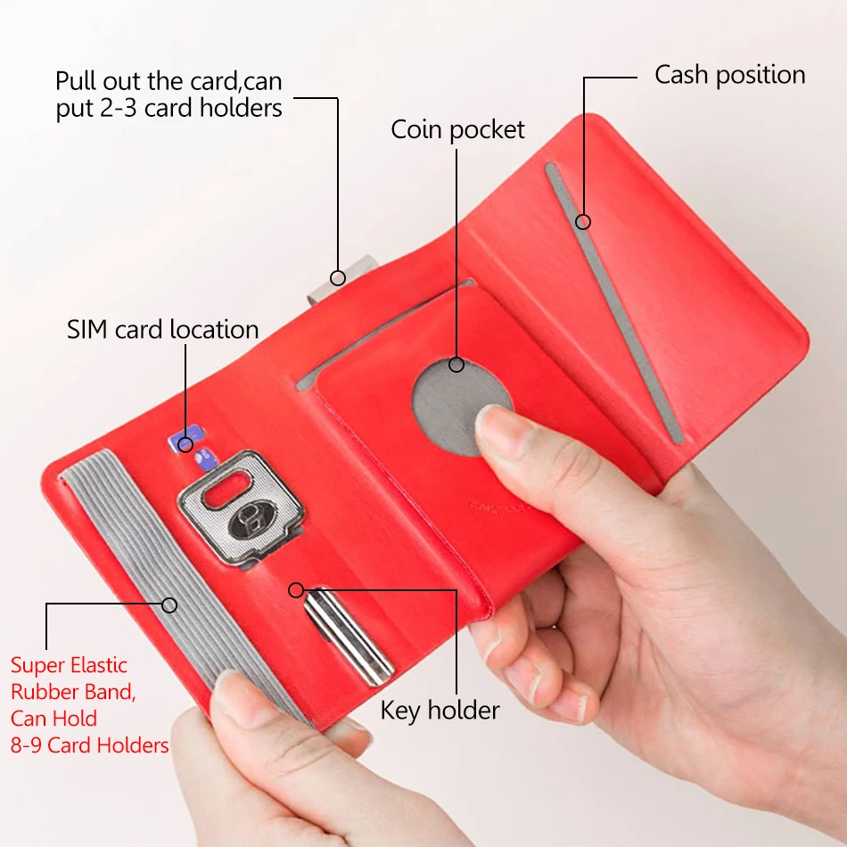 DIENQI 2020 Rfid держатель для карт мужские бумажники умный черный волшебный тройной