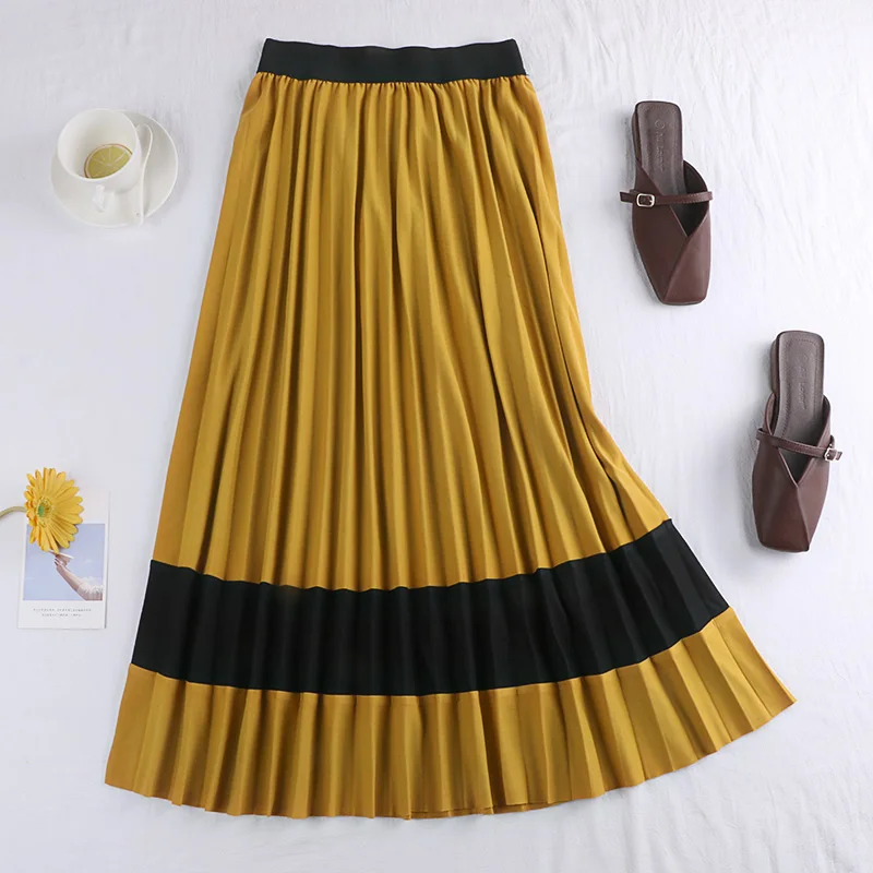 Женская юбка с высокой талией плиссированная тонкая юбка-Джокер весна-осень 113 |