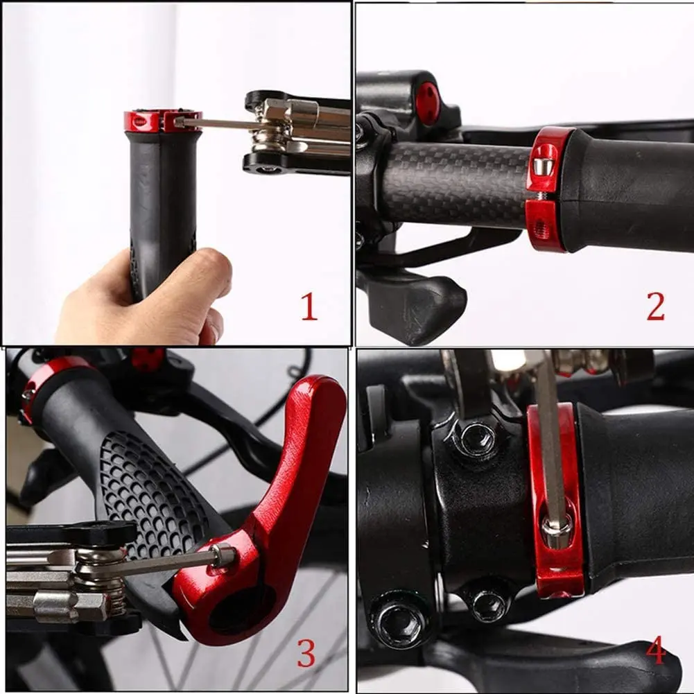 

Mountain bike ergonomic two-way lock non-slip rubber mountain bike handle