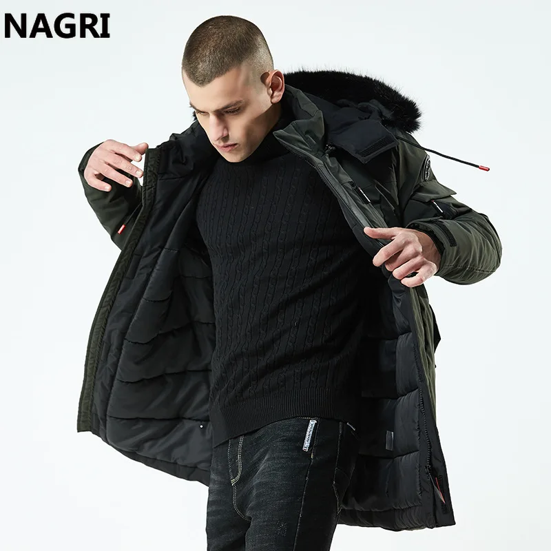 Зимняя мужская куртка с меховым воротником парка капюшоном толстые теплые