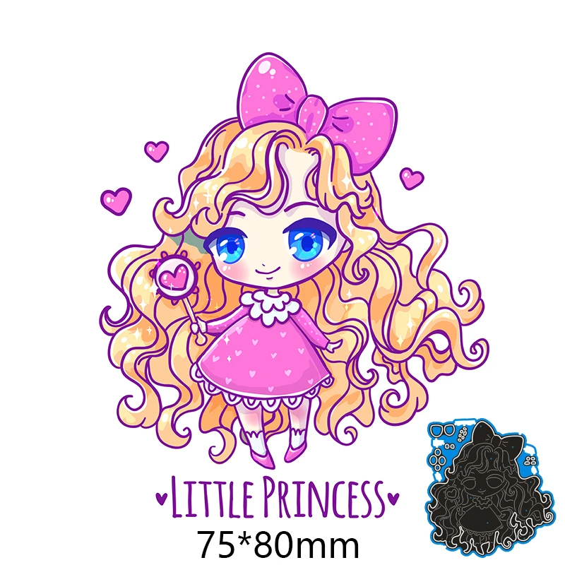 Металлический Трафаретный вырубной штамп для маленькой принцессы Новинка