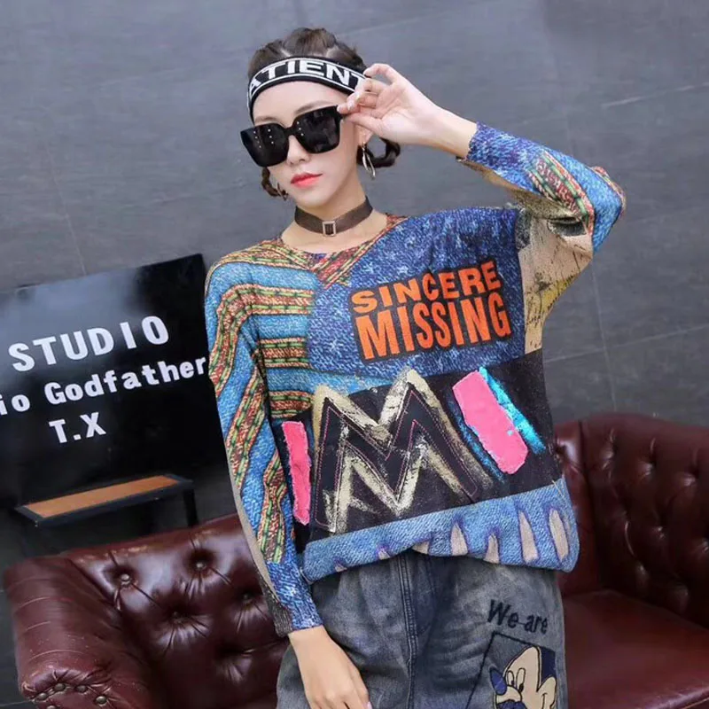 Винтажный Европейский вязаный свитер 2019 новый осенний пуловер с круглым вырезом