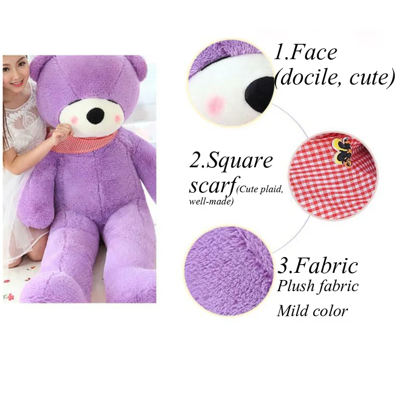 Плюшевый мишка тедди 2 м плюшевые игрушки большой медведь мягкие медушка кулон