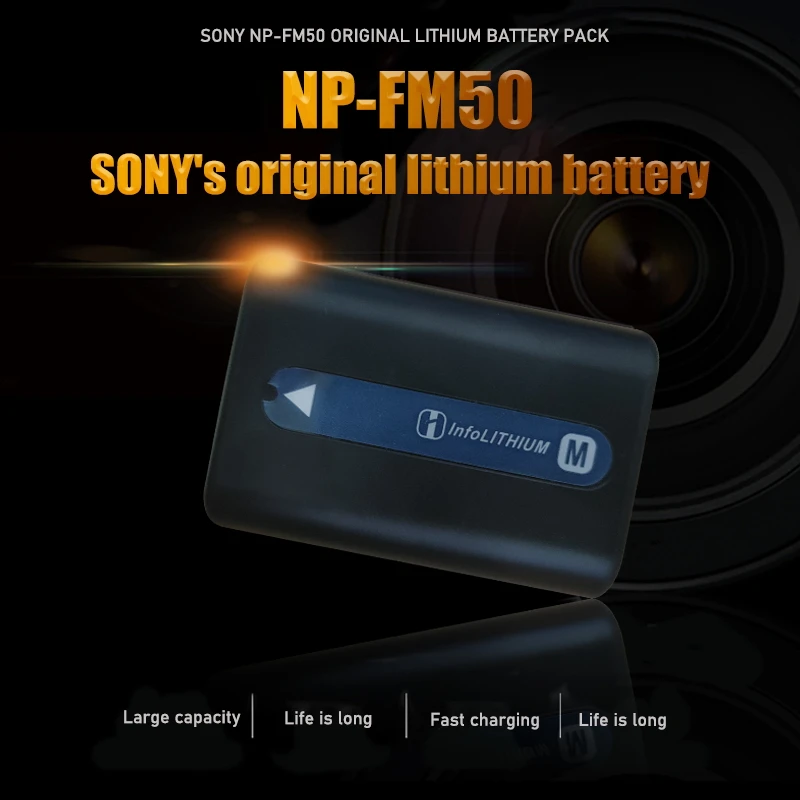 Оригинальные аккумуляторы Sony 7 2 v 1300mAh NP-FM50 NP FM50 FM55H для камеры NP-FM51 NP-FM30 NP-FM55H A100 |