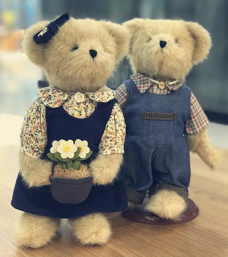 Пара влюбленных нарядный плюшевый мишка плюшевые мягкие игрушки шарнир кукла