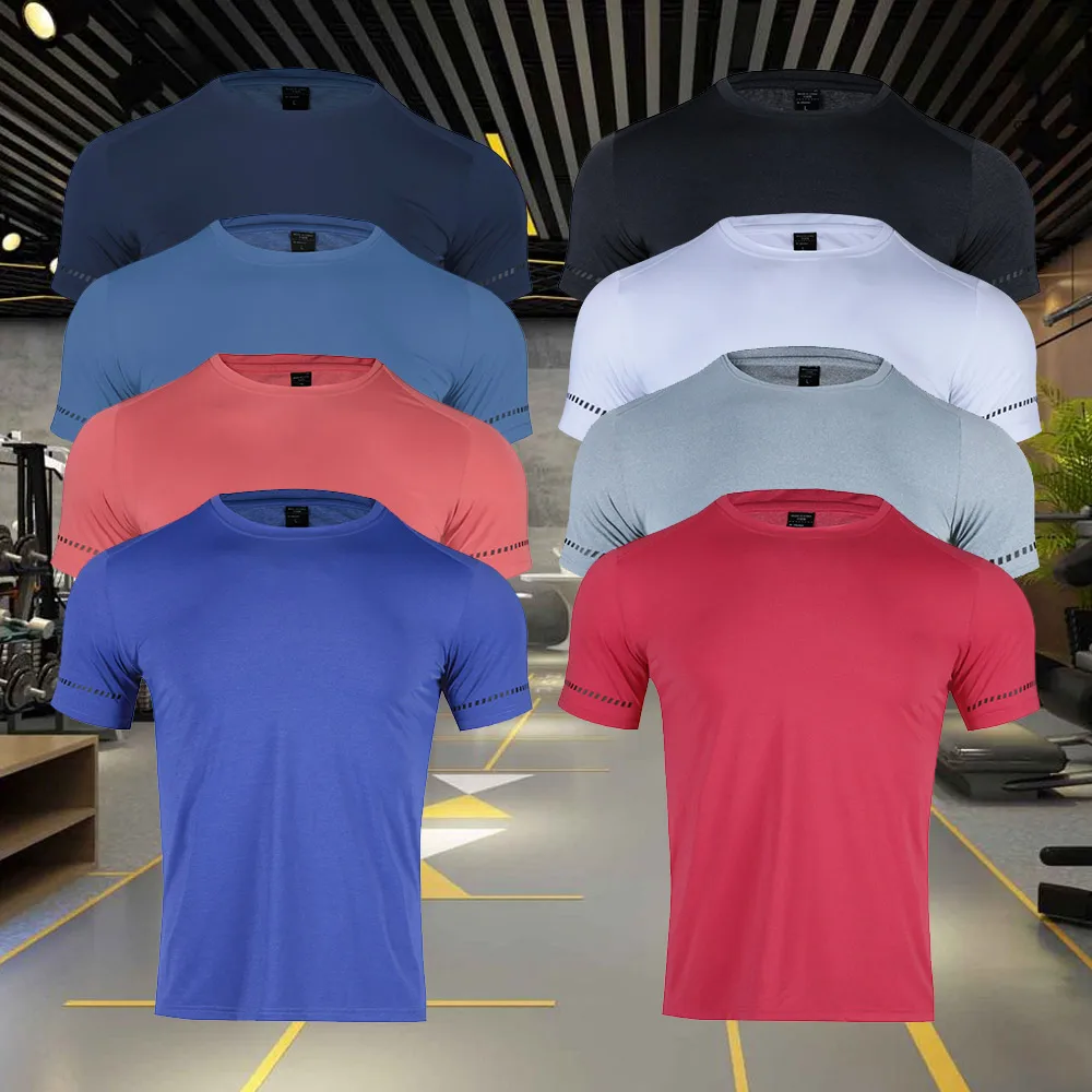 

Man's T-Shirt Breathable Short Sleeve T Shirts Training Running T-Shirt Quick-Drying Fitness T Shirt for Men Gym Clothing Shirt