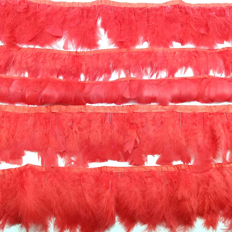 

Красные страусиные перья индейки, 1 м, перьевые гусиные фазаны, аксессуары для рукоделия