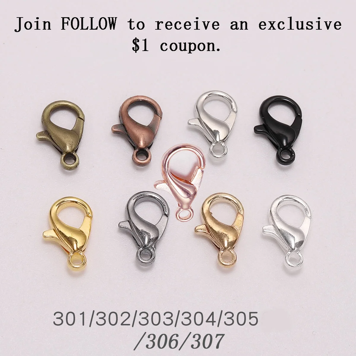 50Pcs 10 12 14 16mm Alloy Lobster Hooks End Connector Clasps For Jewelry Making Findings Necklace Bracelet DIY Earrings Supplies