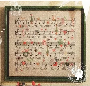 

Top cross stitch kit Animal cotton thread Love lock canvas stitching embroidery classic Christmas Song of the staff