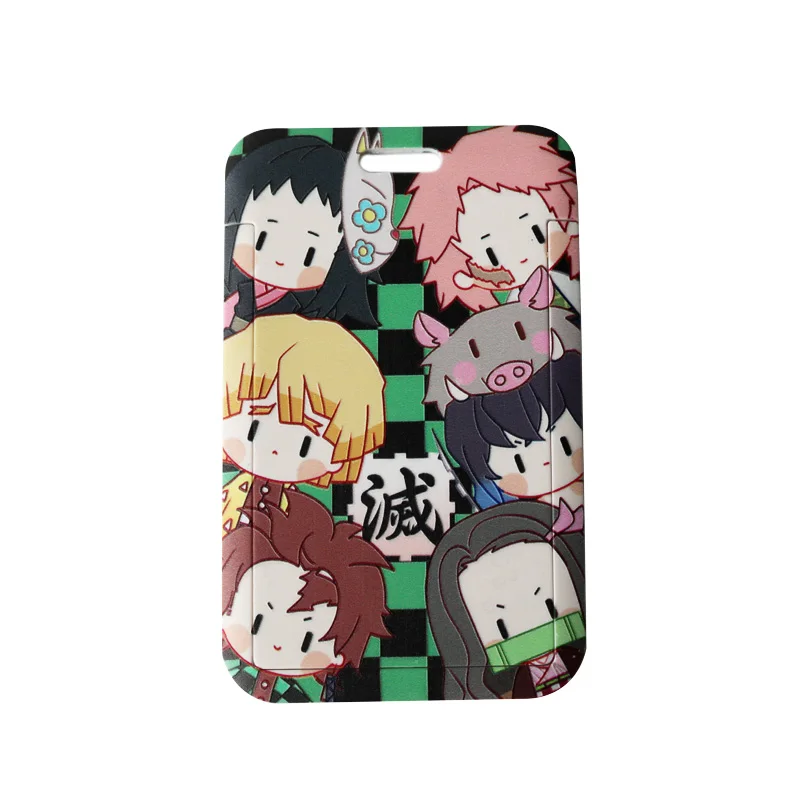 

Demon Slayer Anime Agatsuma Zenitsu Student ID Bus Bank Card Holder Keychain Toys Card Case Cover Box Pendant Cosplay Xmas Gifts