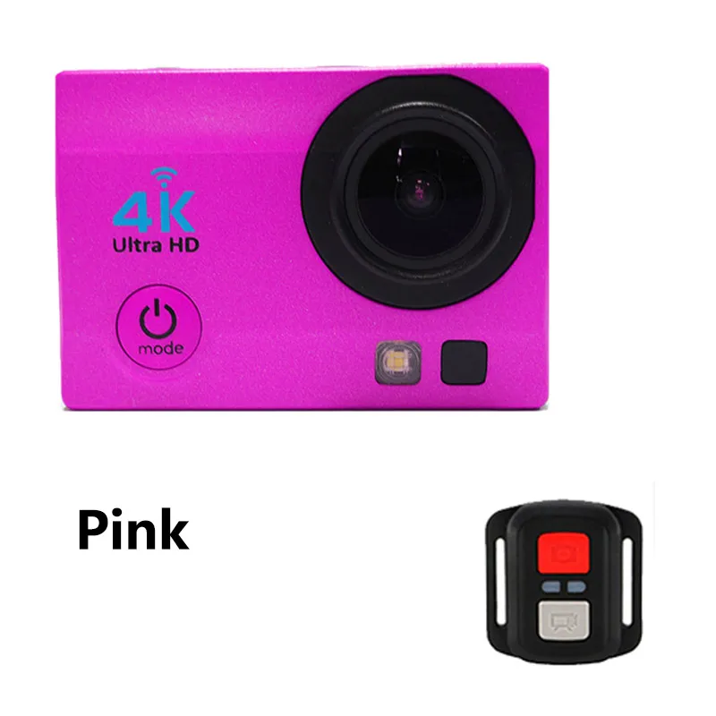 Pink remote control Наружная Экшн-камера Wifi Водонепроницаемая камера s 4K заполняющий светильник SOS спортивный шлем Cam Flashlig велосипедный дайвинг серфинг - Цвет: Pink remote control