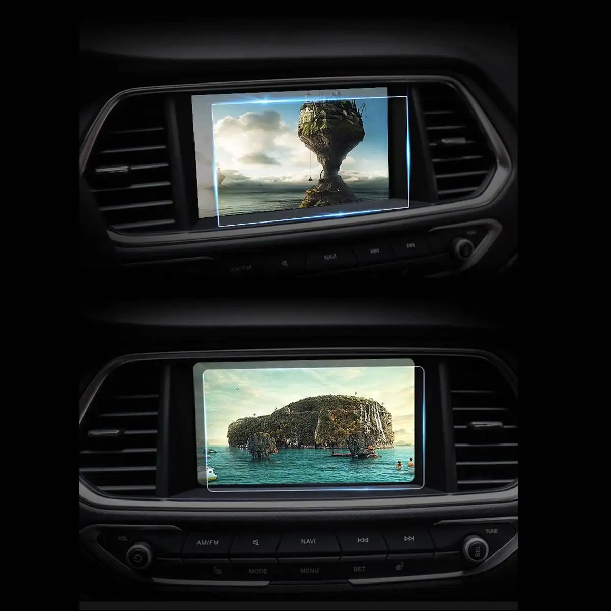 Автомобильный навигатор Экран протектор Защитная пленка из закаленного стекла