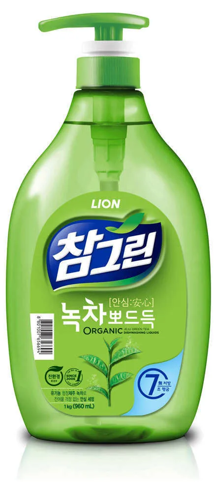 Средство для мытья посуды «Chamgreen. Зеленый чай» CJ Lion, 960 мл