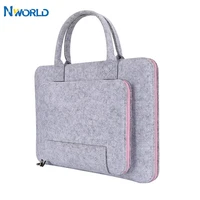 high quality laptop bag felt laptop sleeve notebook computer case carrying bag pouch with handle for asus lenovo