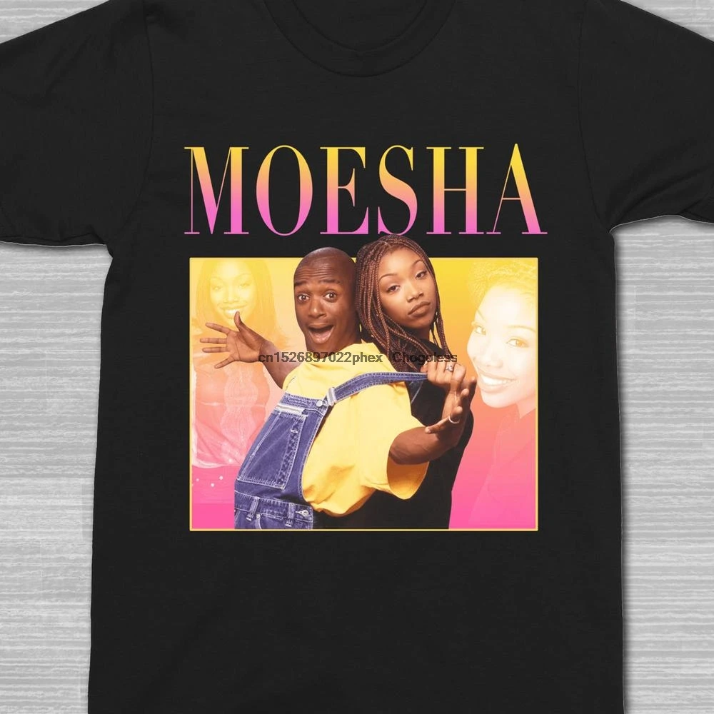 Moesha 90-е ТВ-сериал Mitchell Hakeem Кэмпбелл винтажная рубашка с круглым вырезом подарок