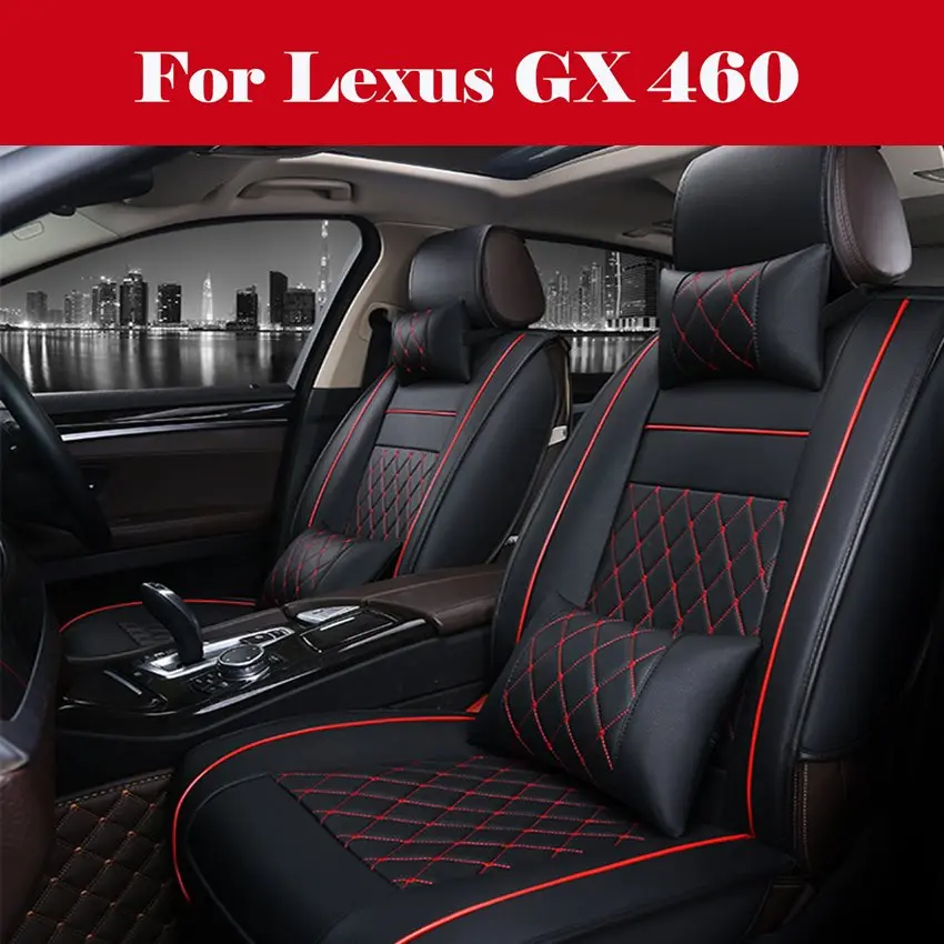 

Luxury Car Seat Cover 100% PU Leather 5 Seats Front+Rear SUV Cushions Universal Seat cushion For Lexus GX 460