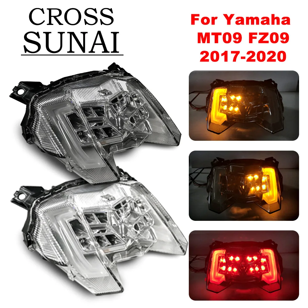 

MT09 Integrated Tail Light For Yamaha MT 09 Taillight FZ09 FZ 2017 2018 2019 2020 Motorcycle Rear LED Brake Turn Signal Lights