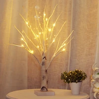 white birch christmas tree lights led lanterns bedroom tabletop decoration lamp creative luminous branch lights for home decor