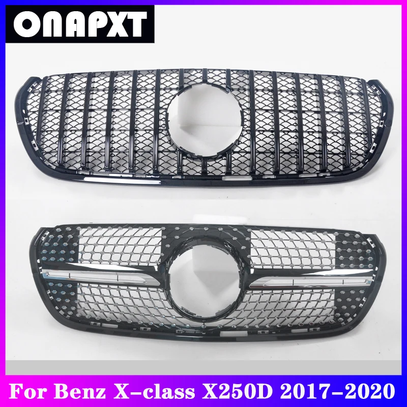 

Auto Car For Mercedes-Benz X-class X250D X250 GT Grille Plastic Front Bumper Grill Mesh Racing Middle Vertical Bar 2017-2020