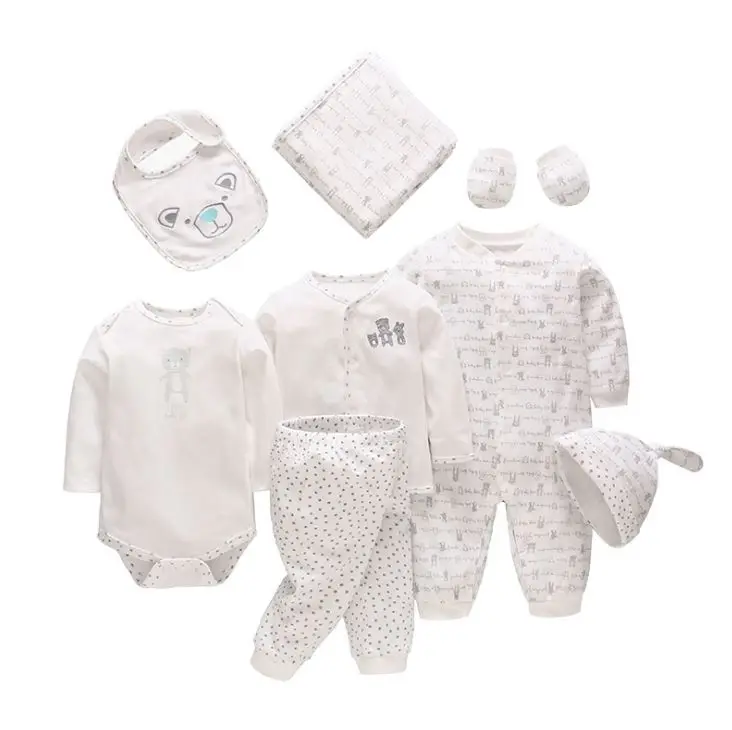 8pcs/set Cotton Unisex Newborn Baby Clothes Set 0-3M Boy Rompers Infant Underwear Set Pajamas Girl Clothing Suit Roupas de bee