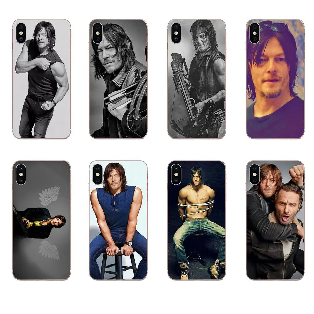Силиконовый чехол Daryl Dixon Norman Reedus The Walking Dead для Apple iPhone 4 4S 5 5C 5S SE 6 6S 7 8 11 Plus Pro X XS Max XR |