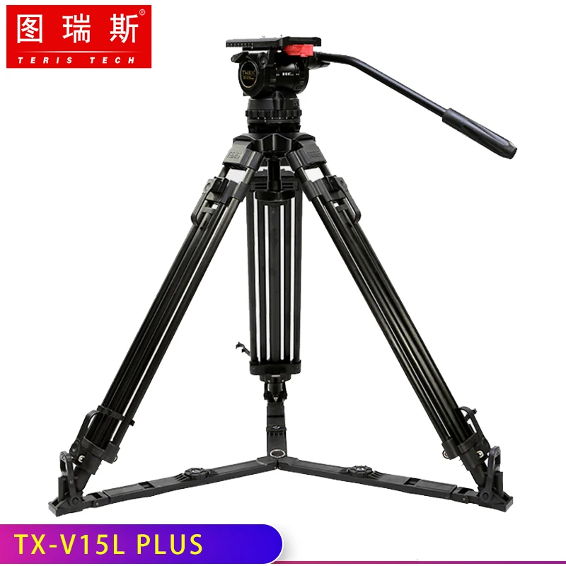 

TERIS TX-V15L Plus Professional Photography Camera Tripod Load 15KG Ball Head Tripod Full Kit Aluminum For Sony Canon Video