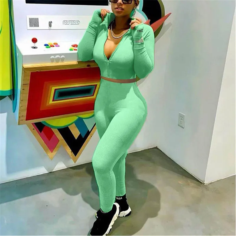 

Женский спортивный костюм из двух предметов, длинные леггинсы на молнии, 10 цветов, M0051