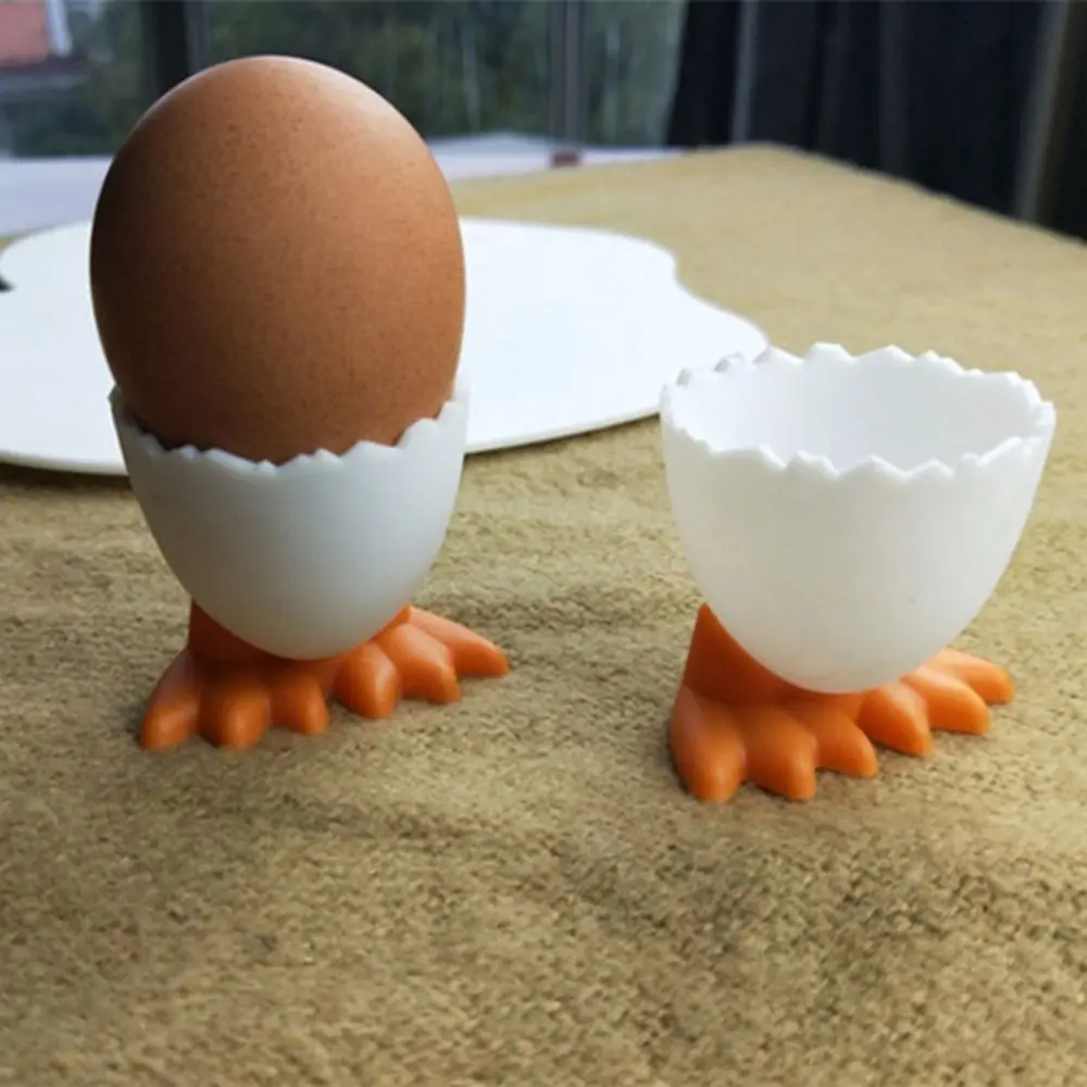 1/2/4 Pcs Cute Creative Egg Cup Holder Opener Separator Boiled Eggs Container Cooking Tool Durable For Long Use Kitchen Supplies images - 6