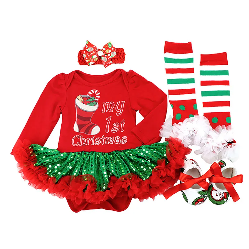 Платья для девочек с цветочным узором 1st рождественские наряды детские красные