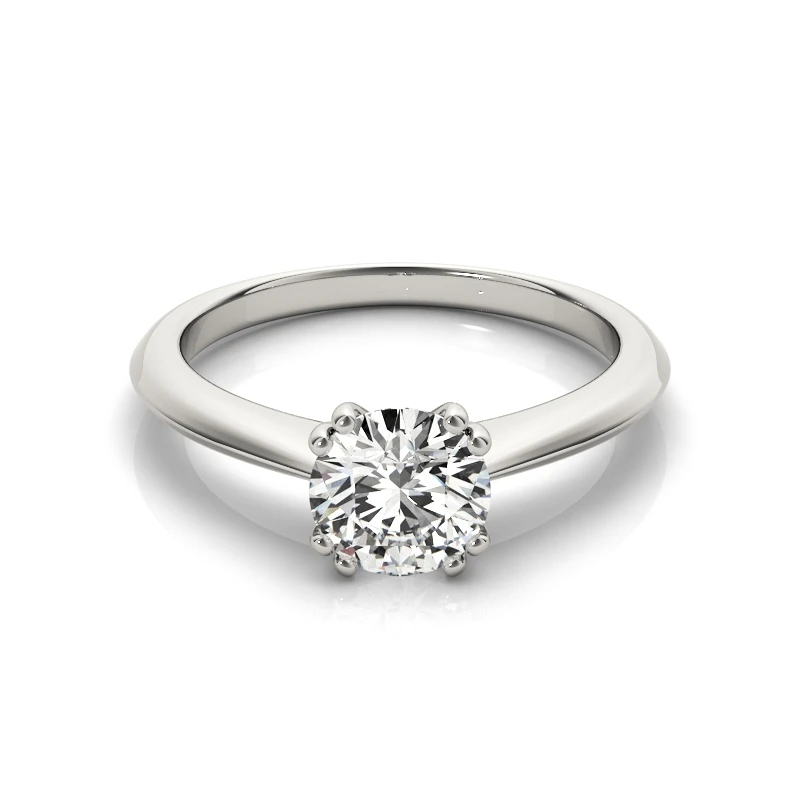 Женское кольцо QYI классическое для помолвки 1 карат имитация алмаза 925 пробы