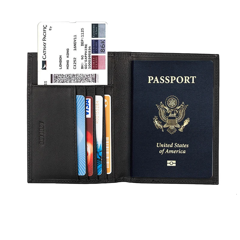 RFID Блокировка США держатель для паспорта кошелек Обложка для паспорта чехол из натуральной кожи Crazy Horse