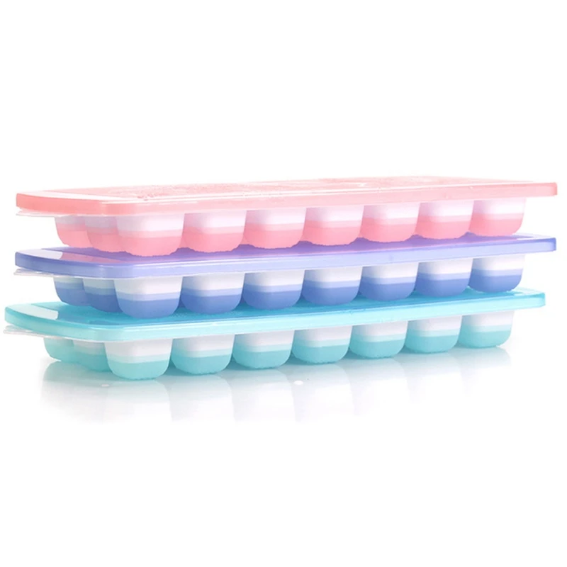 3 Упаковки лотков для льда гибкие лотки с влагостойкими крышками Легкие сделать 63