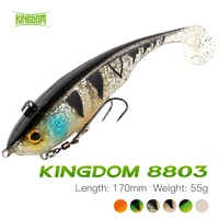 kingdom hot fishing lures jig head for soft lure 170mm 55g sinking multiple uses swimbait for bass pike fishing silicone fish