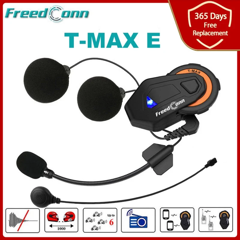 Freedconn T MAX E мотоциклетный шлем система внутренней связи по Bluetooth гарнитура 1000 м 6