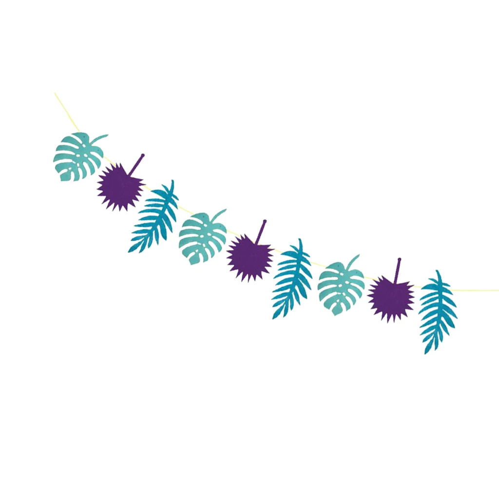 Гавайская тропическая гирлянда с листьями баннеры летние пляжные вечерние