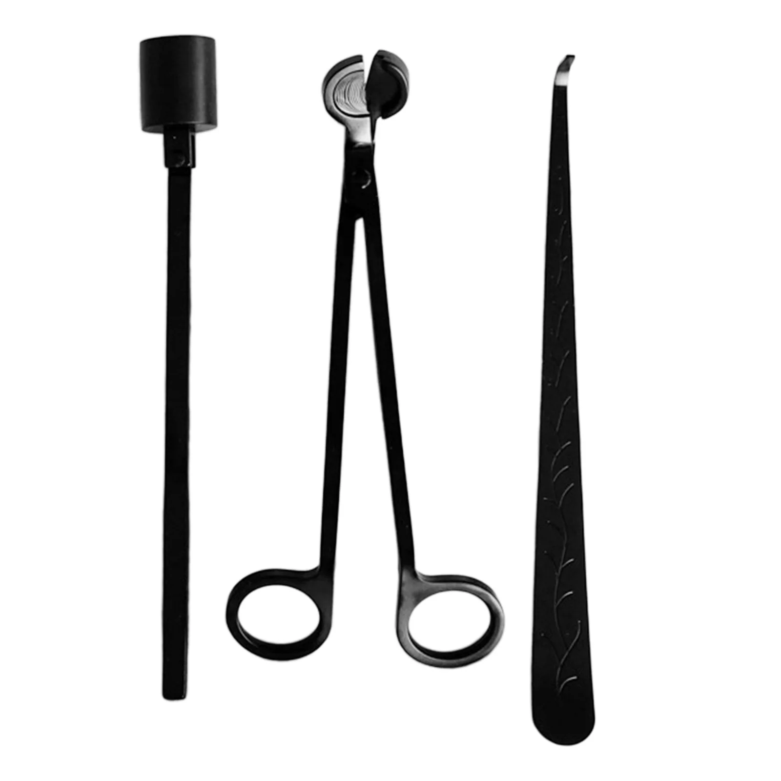 

Candle Care Kit, Matte Black Candle Tools Set Includes Wick Trimmer, Wick Dipper, and Bell Snuffer for Candle Lovers
