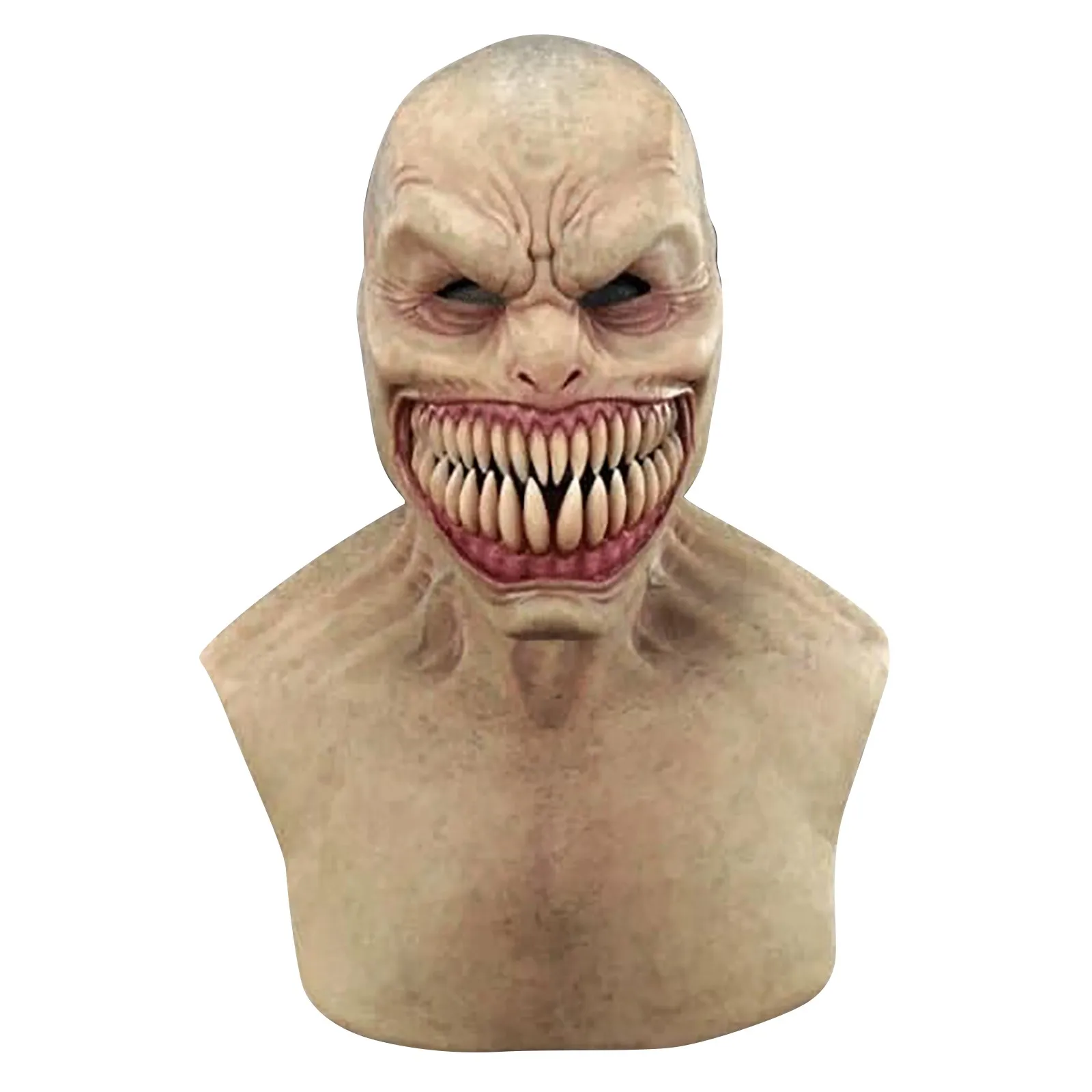 

Latex Mask Horror Halloween Creepy Wrinkle Face Mask Realistic Full Head Masks Halloween Costume Cosplay Party Props Masque