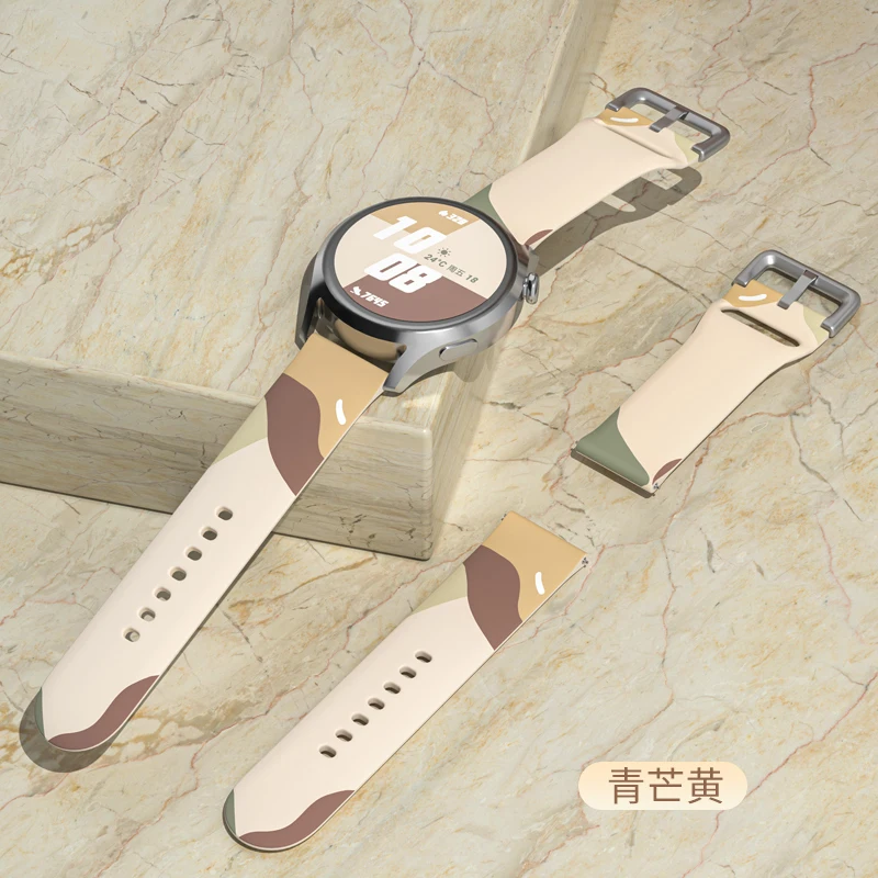 Watchband 20mm 22mm For Amazfit Bip/GTR 47mm Morandi Liquid Silicon Bracelet For Samsung Watch 3 Huawei Watch 3/GT 2 Pro strap