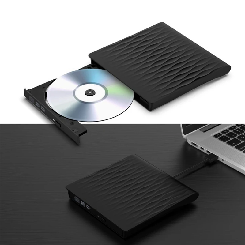 

External CD DVD Drive USB3.0 CD DVD Burner Ultra-Thin CD DVD Player for Laptop Mac Desktop Mac OS Windows10/ 8/7