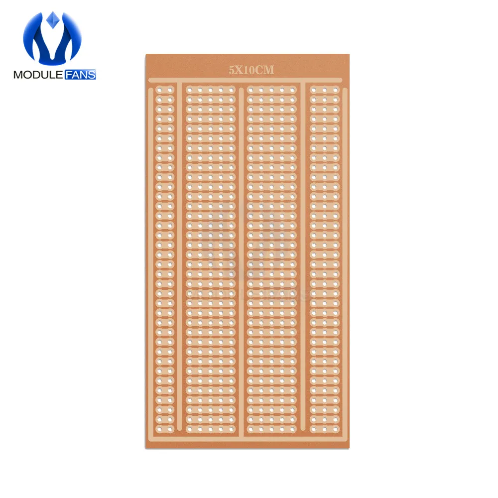 5 шт. 5X10 см Универсальный 5x10 см Пайки PCB тестовая макет Медь прототип бумага Луженая пластина шарнирные отверстия DIY