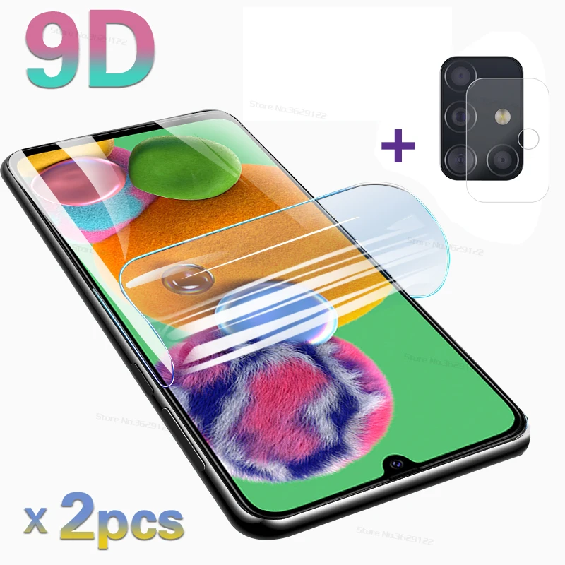 Гидрогелевая пленка с полным покрытием для камеры samsung galaxy a51 a71 защитное стекло