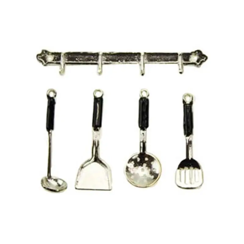 1 комплект мини-кухонная стойка кухонная посуда набор из 5 предметов миниатюрный