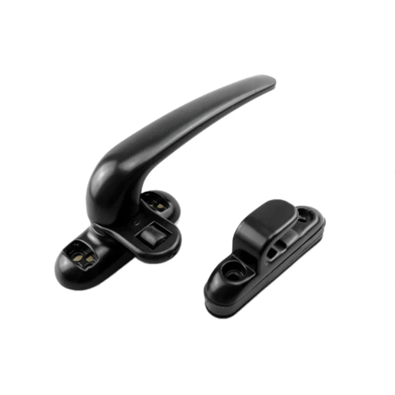 

Promotion! Door and Window Handle Lock Casement Window Lock Wheel Handle Black