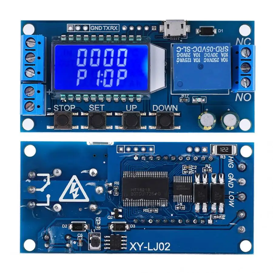 Твердотельное реле 5 В 12 24 время задержки фотоцикл таймер 0 01 с-9999 мин с ЖК-дисплеем