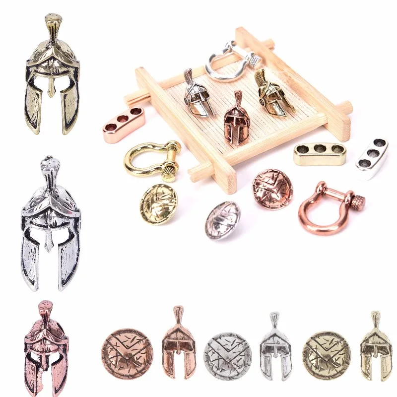 Paracord Beads Metal Charms For Bracelet Accessories DIY Pendant Buckle Knife Lanyards 1/2/3/4Pcs | Спорт и развлечения