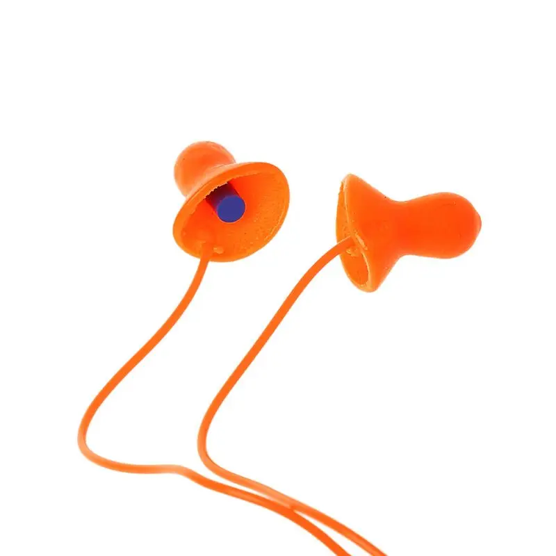 

New Soft Silicone Corded Earplug Swimming Ears Protect Reusable Noise Reduction Tool
