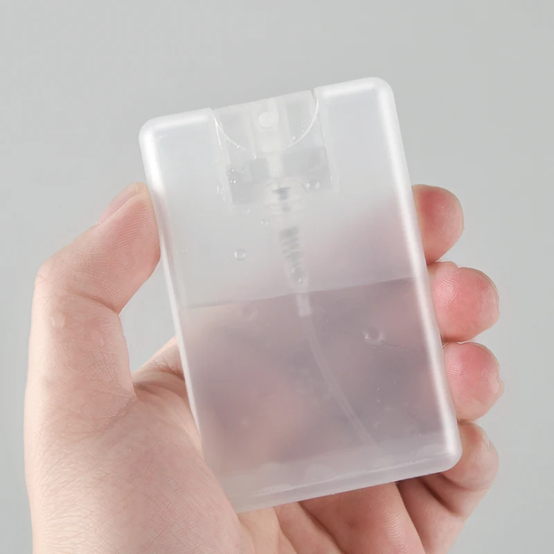 

20ML X 50 Portable Refillable Bottle Plastic Card Type Mini Sprayer Empty Bottle Fine Mist Atomizer Alcohol Spray Container Tool